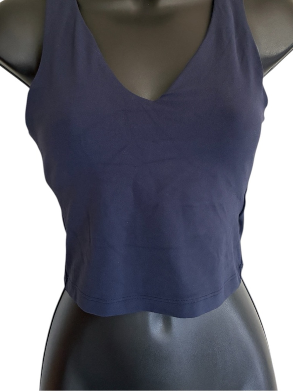 NWOT Athleta Navy V-Neck Crop Tank Sz XS